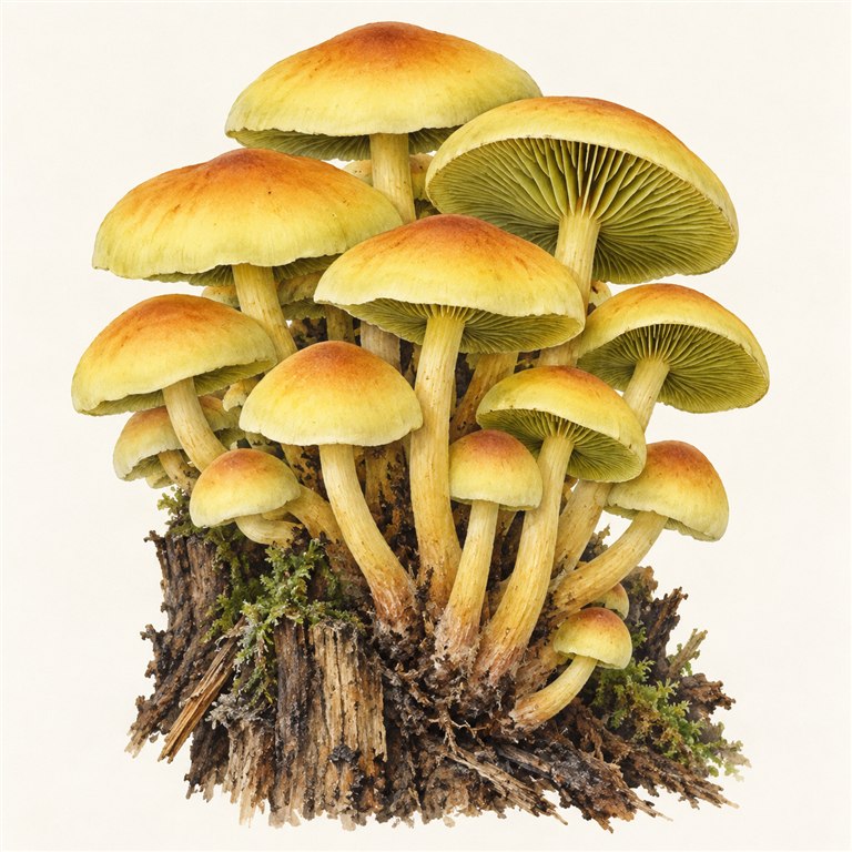 Besk svovelsopp (Hypholoma fasciculare)