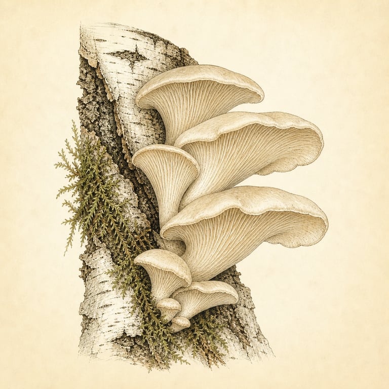 Bjørkeøsterssopp (Pleurotus pulmonarius)