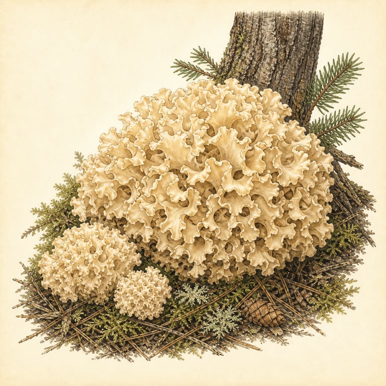 Blomkålsopp (Sparassis crispa)