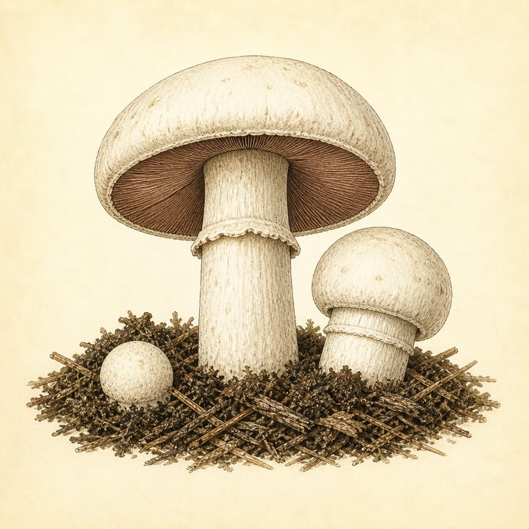 Dyrket sjampinjong (Agaricus bisporus)