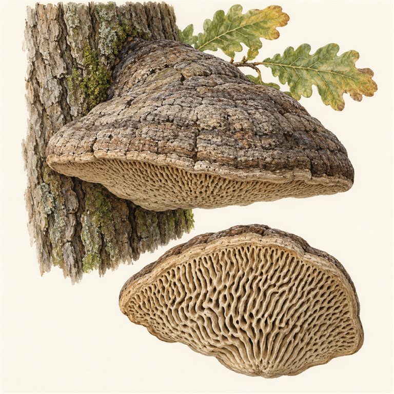 Eikemuslingkjuke (Daedalea quercina)
