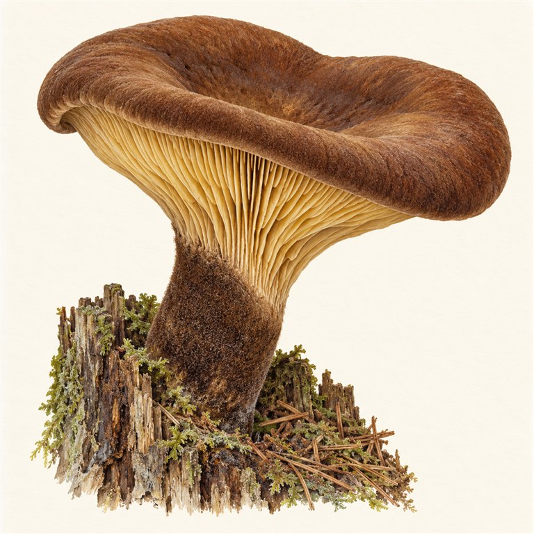 Fløyelspluggsopp (Tapinella atrotomentosa)