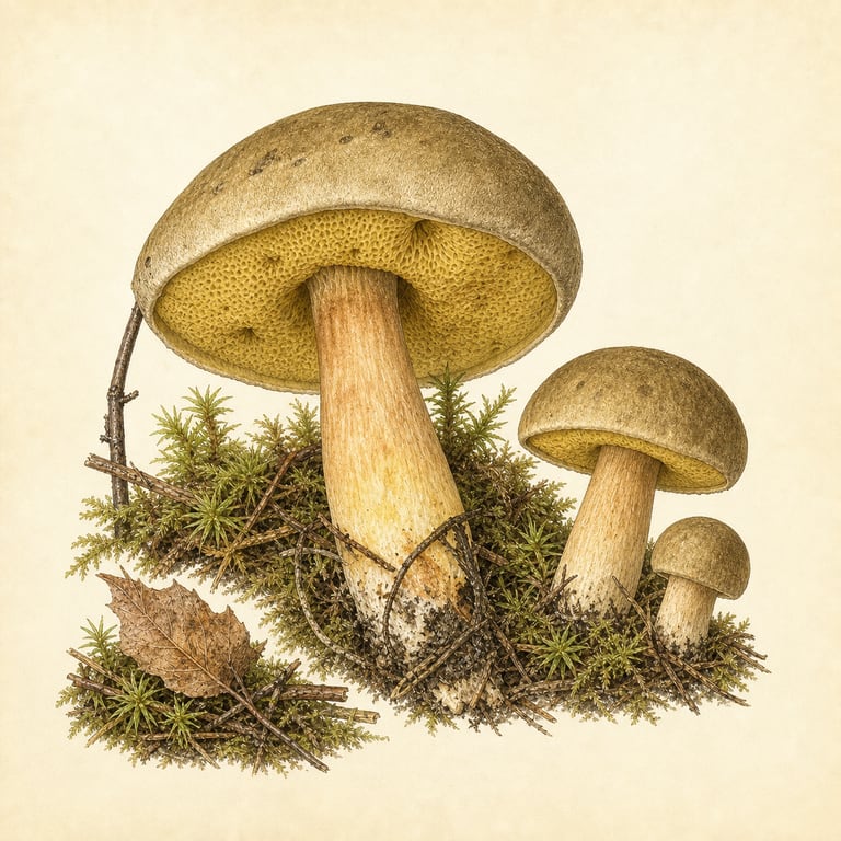 Fløyelsrørsopp (Xerocomus ferrugineus)