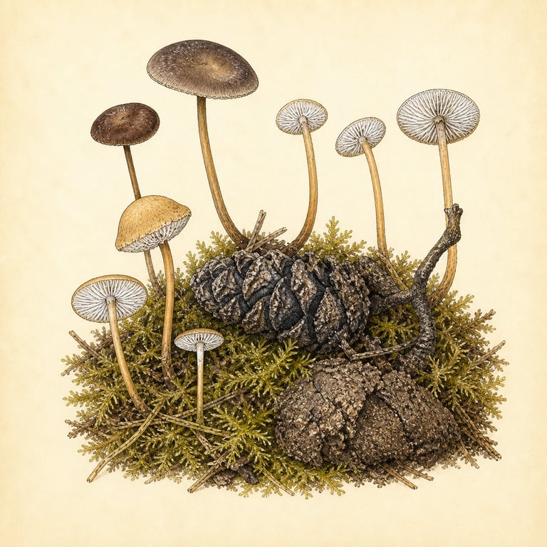 Furukonglehatt (Strobilurus stephanocystis)