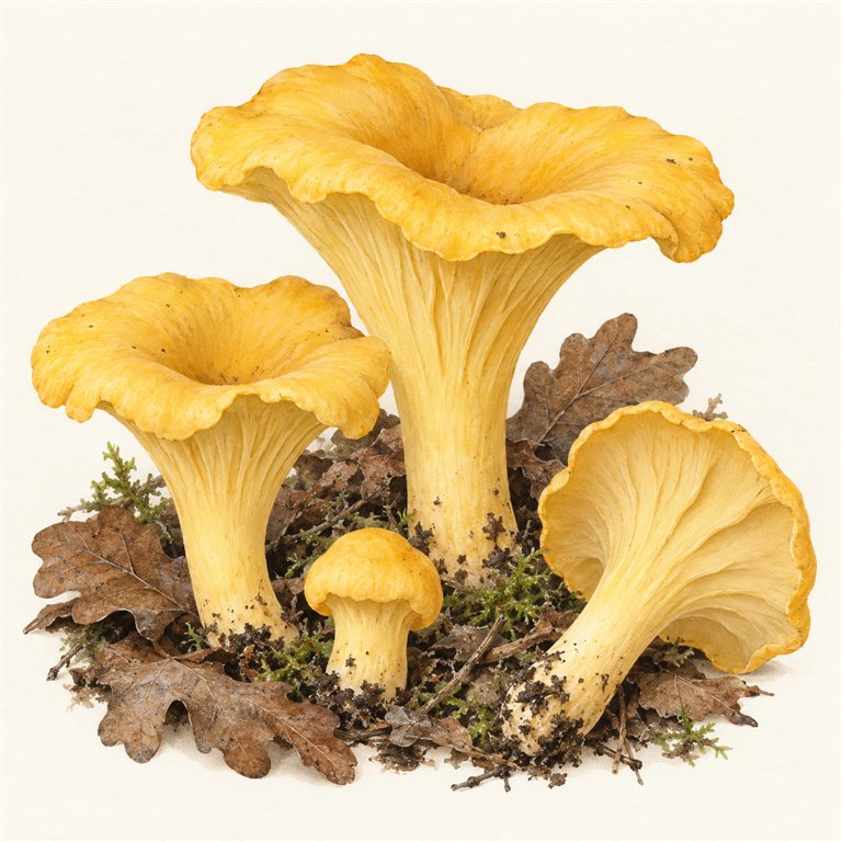 Glatt kantarell (Cantharellus lateritius)