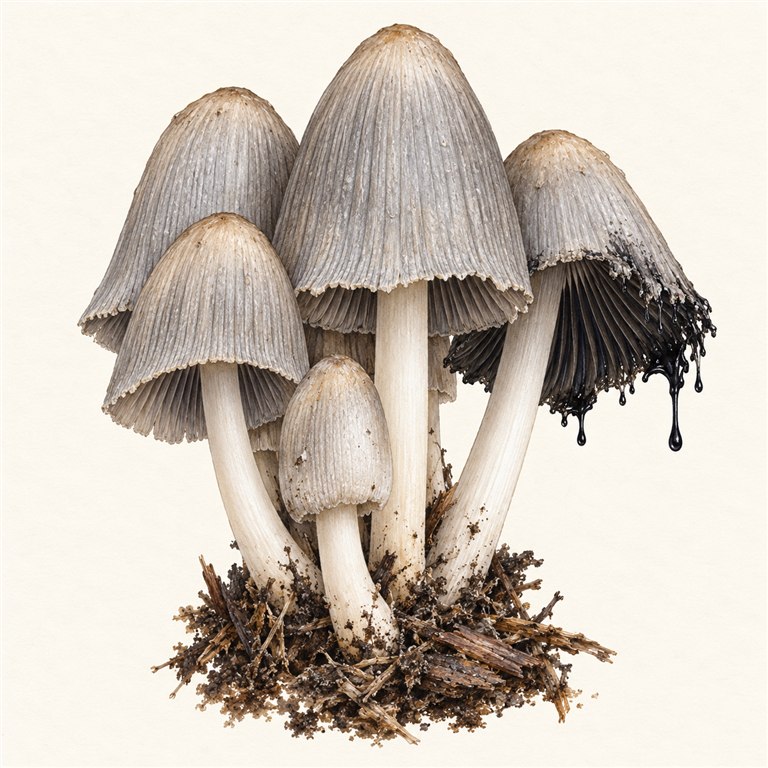 Grå blekksopp (Coprinopsis atramentaria)