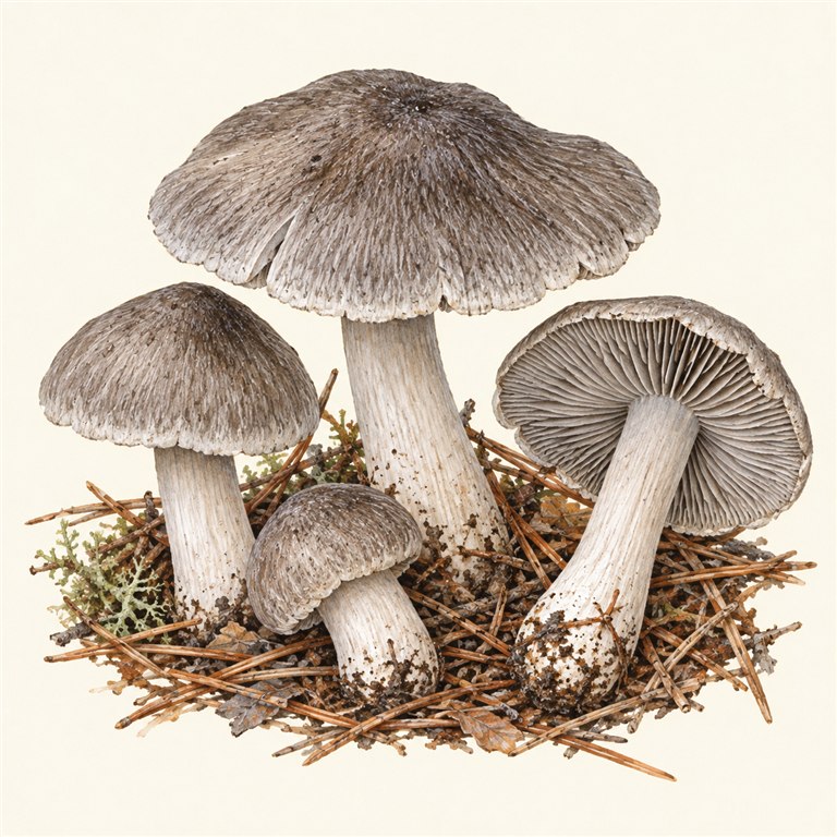 Grå jordmusserong (Tricholoma terreum)