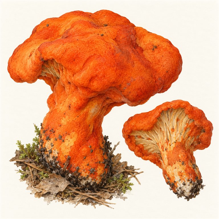 Hummersopp (Hypomyces lactifluorum)