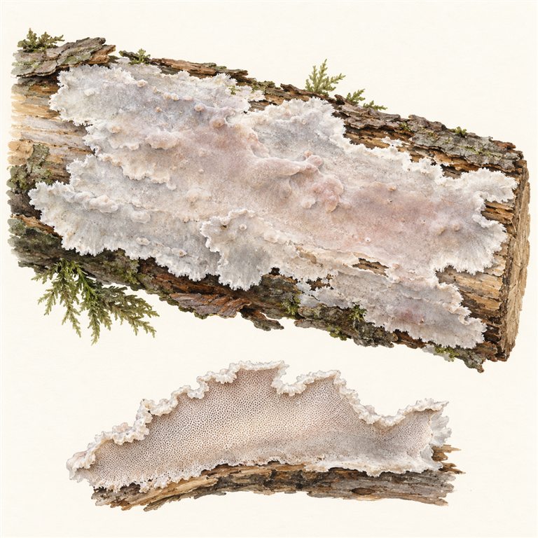 Kjempesagsopp (Phlebiopsis gigantea)