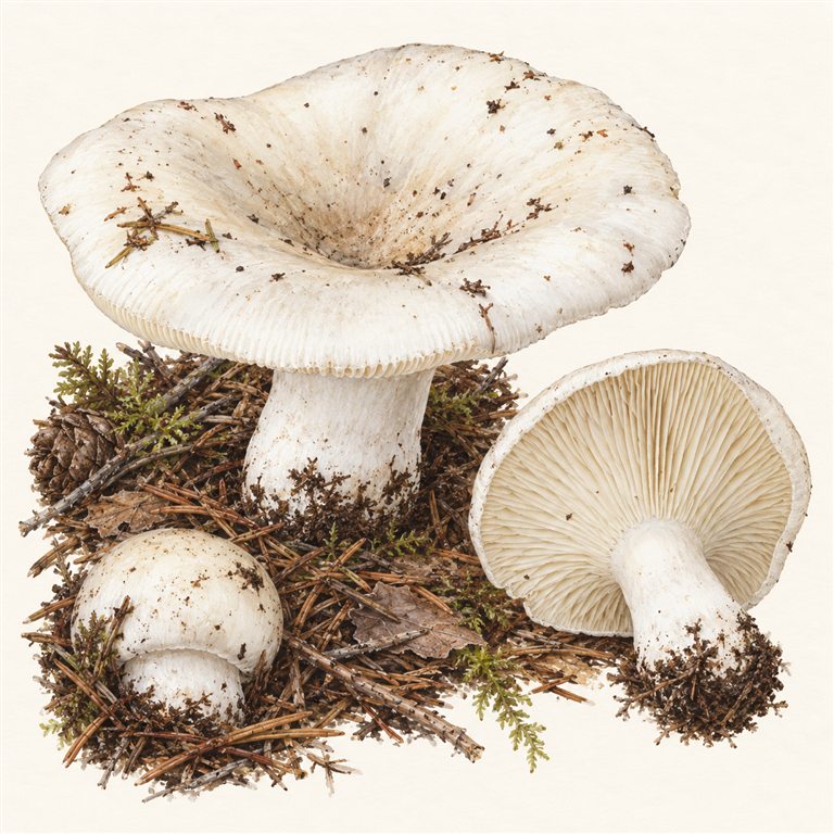 Kortstilket kremle (Russula brevipes)