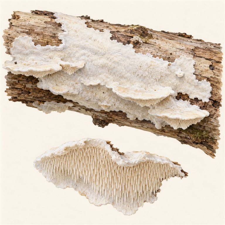 Melketannkjuke (Irpex lacteus)