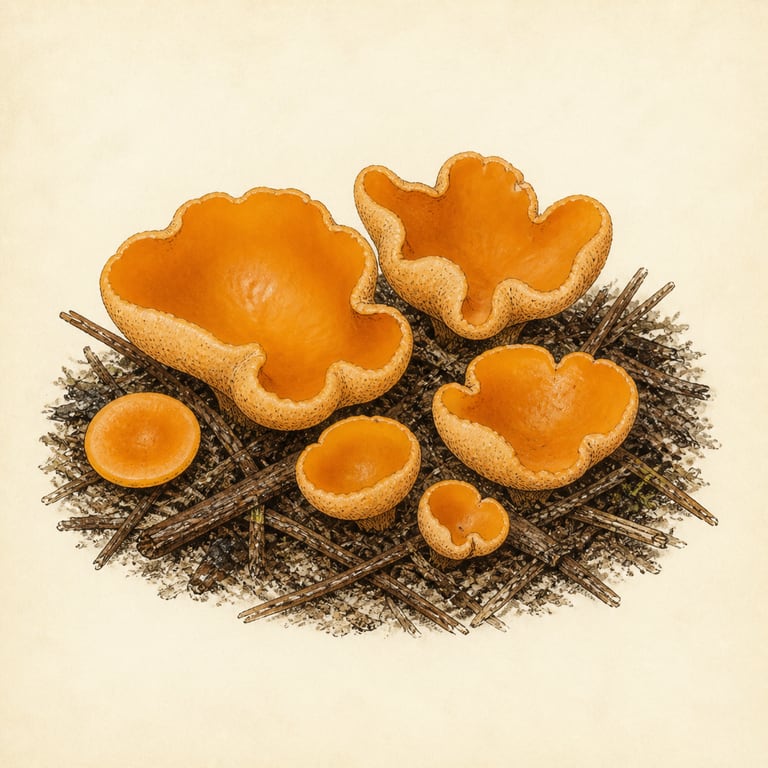 Oransjebeger (Aleuria aurantia)
