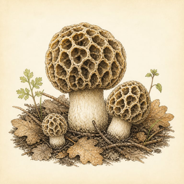 Rundmorkel-gruppen (Morchella esculenta)