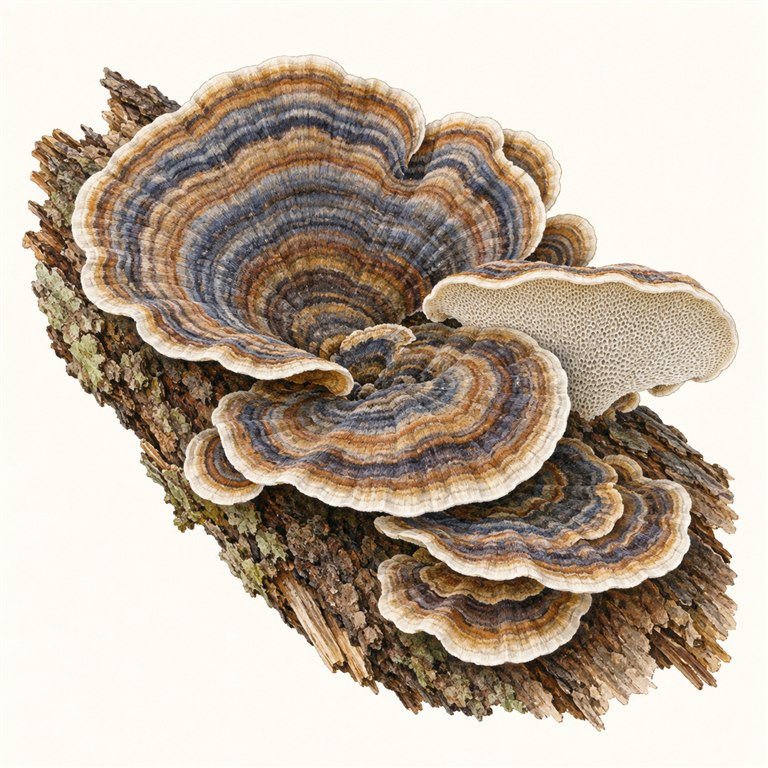Silkekjuke (Trametes versicolor)