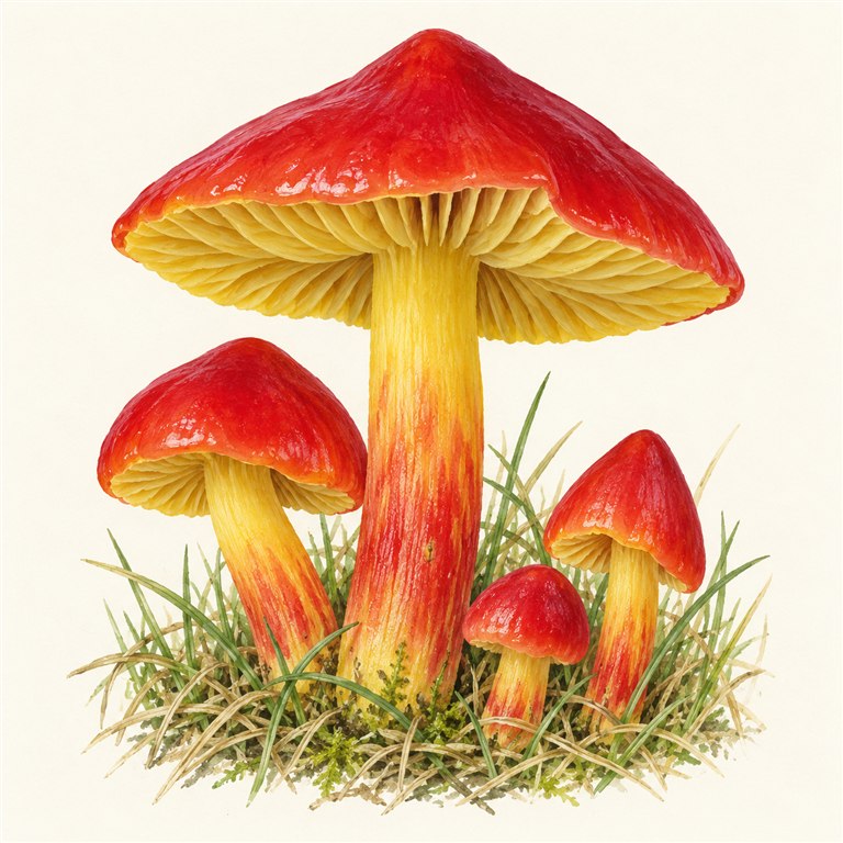 Skarlagenvokssopp (Hygrocybe punicea)
