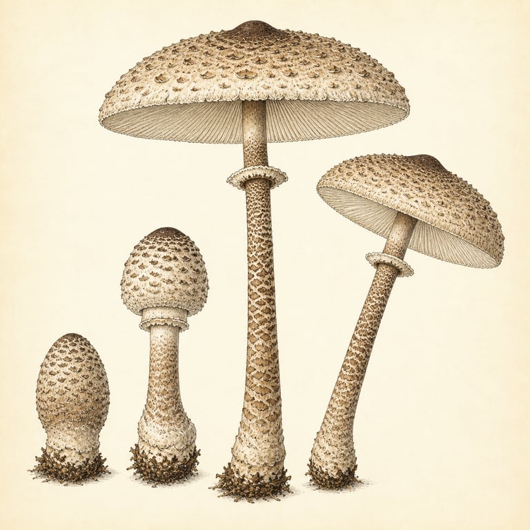 Stor parasollsopp (Macrolepiota procera)