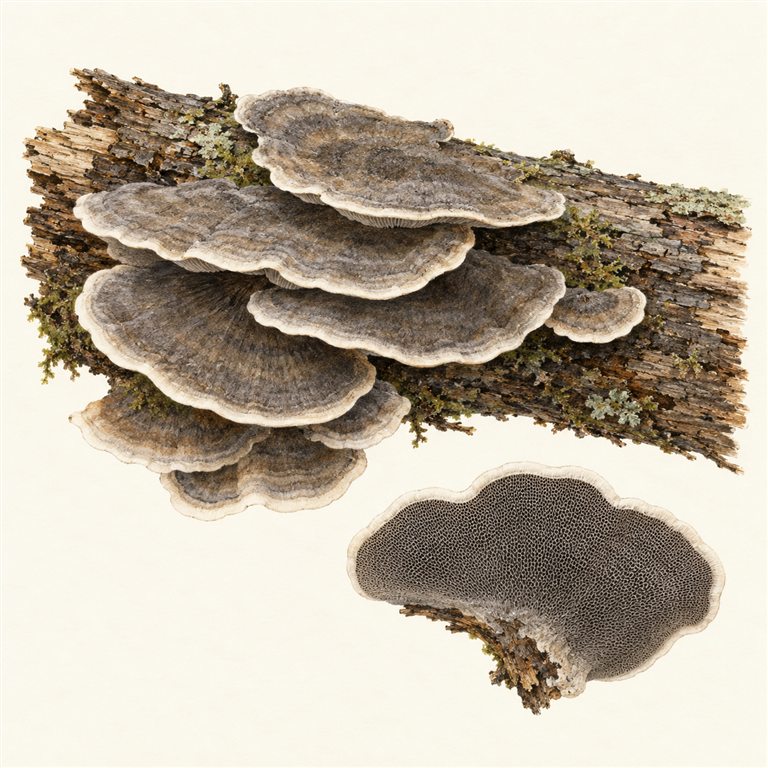 Sviddkjuke (Bjerkandera adusta)