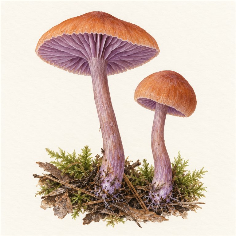 Tofarget lakssopp (Laccaria bicolor)